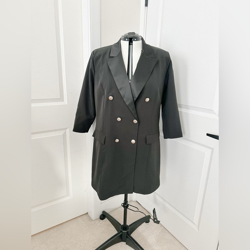 Elegant Black blazer mini dress